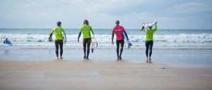 newquay surf lessons at Lusty Glaze Beach